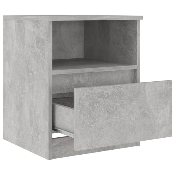 vidaXL Bed Cabinet Concrete Grey 40x40x50 cm Engineered Wood vidaXL Bed Cabinet Concrete Grey 40x40x50 cm Engineered Wood
