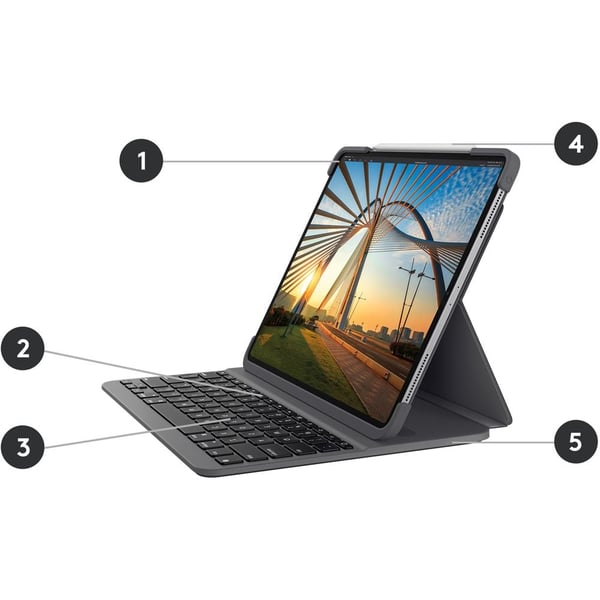 Logitech Slim Folio Pro Keyboard Case Balck for iPad Pro 11