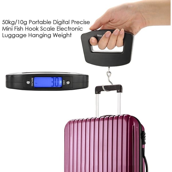 1 Pcs Portable Electronic Luggage Scale, Digital Hanging Hook