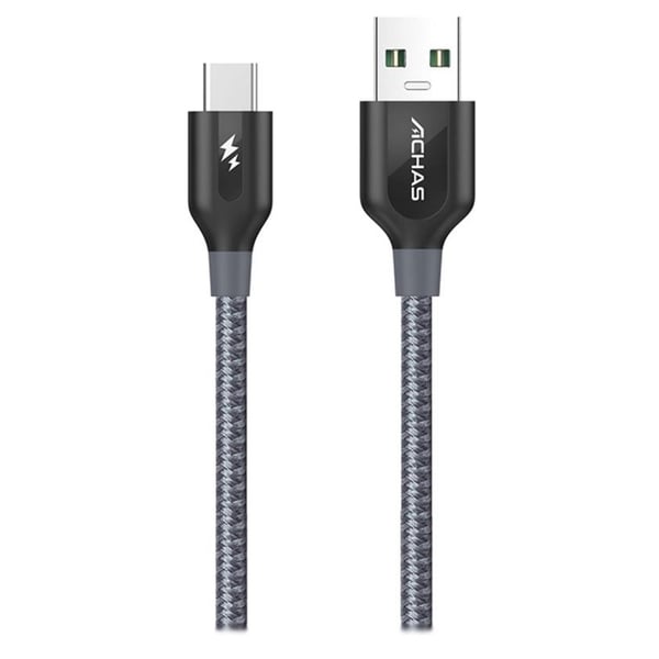Achas USB Type C Cable 1m Balck Achas USB Type C Cable 1m Balck