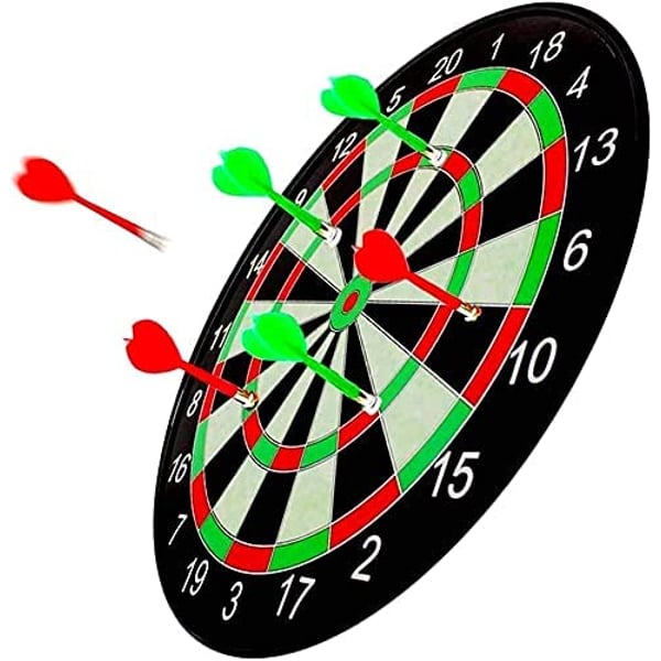 ULTIMAX Dart Board Set 34 cm Magnetic Dart Set with Dartboard and 6 Darts Sports Gifts for Kids and Adults, Easily Hangs Anywhere