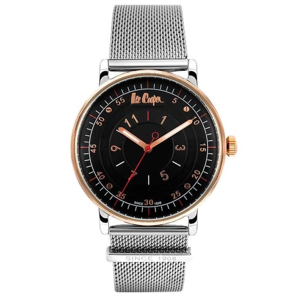 Lee Cooper, LC06981.550, Mens Analog Watch, Black Dial Stainless Steel Mesh Strap Lee Cooper, LC06981.550, Mens Analog Watch, Black Dial Stainless Steel Mesh Strap