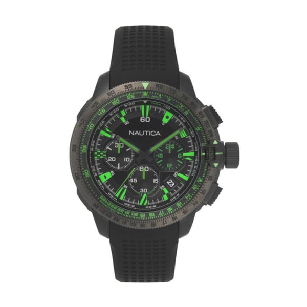 Nautica Mission Bay Black Silicone Analog Men Watch