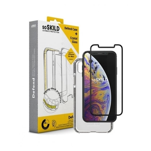 Soskild Defend Heavy Impact Case Transparent & Tempered Glass For iPhone XR Soskild Defend Heavy Impact Case Transparent & Tempered Glass For iPhone XR