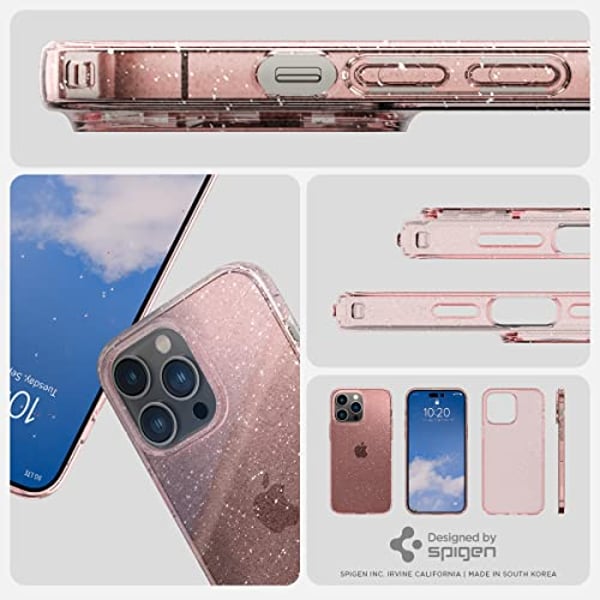 Spigen Liquid Crystal Glitter designed for iPhone 14 Pro Max case cover - Rose Quartz Spigen Liquid Crystal Glitter designed for iPhone 14 Pro Max case cover - Rose Quartz