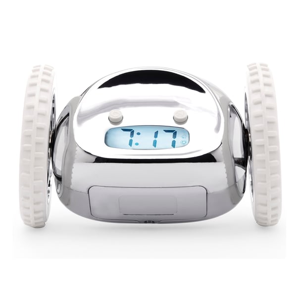Clocky alarm clock on wheels - Chrome Clocky alarm clock on wheels - Chrome