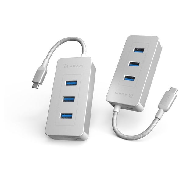 Adam Elements Casa Hub -6 port USB-C to Card Reader Hub- Silver Adam Elements Casa Hub -6 port USB-C to Card Reader Hub- Silver