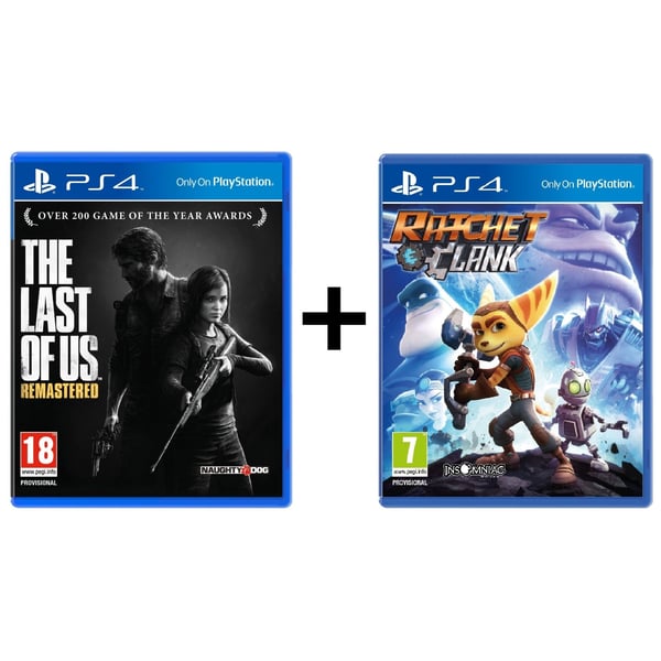 PS4 The Last Of Us Remastered Game + Ratchet & Clank Game