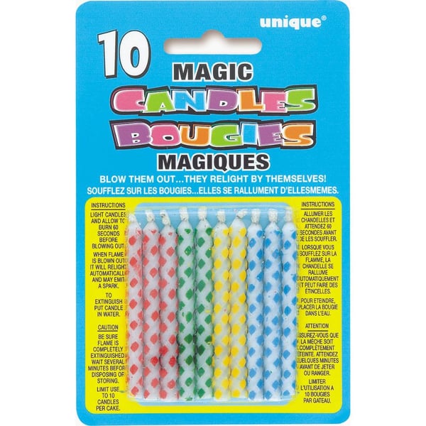 Unique- Birthday Multi Diamond Dot Magic Candle 10pcs Pcs