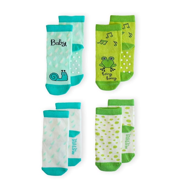 Milk & Moo Cacha Frog and Baby Sangaloz Snail Baby Socks 4 Pieces / 0-12 Months