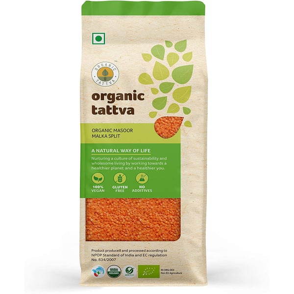 Organic Tattva Masoor Malka Split, 500g