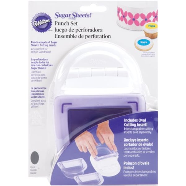 Wilton Sugar Sheet Punch Set, Oval, Purple Wilton Sugar Sheet Punch Set, Oval, Purple