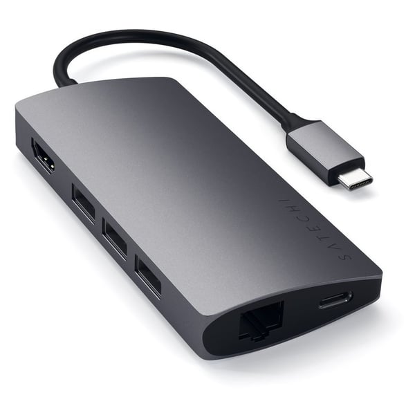 Satechi ST-TCMA2M Type-C Multi-Port Adapter 4K With Ethernet V2 Space Grey