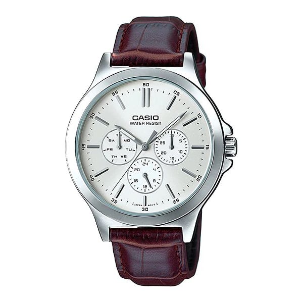 Casio Timepieces Brown Leather Men Watch MTP-V300L-7AUDF Casio Timepieces Brown Leather Men Watch MTP-V300L-7AUDF