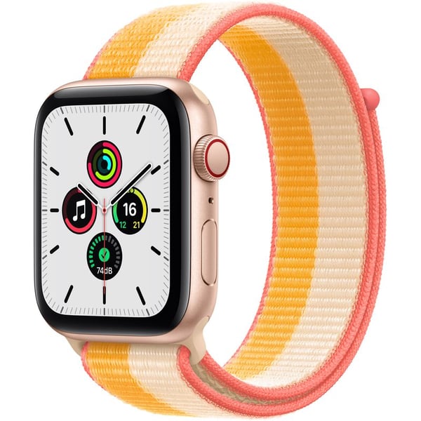 Apple Watch SE GPS+Cellular 40mm Gold Aluminium Case Maize/White Sport Loop Apple Watch SE GPS+Cellular 40mm Gold Aluminium Case Maize/White Sport Loop