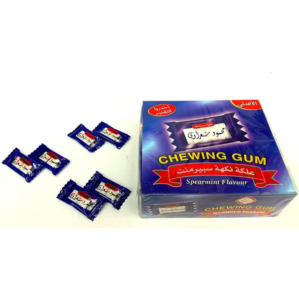 Mahmoud Sharawi Chewing Gum - Spearmint Flavor, 2.1 gr (Pack of 100)