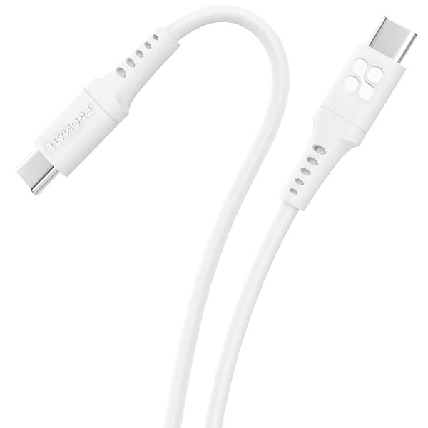 Promate Ultra Fast USB C to USB C Cable 2m White Promate Ultra Fast USB C to USB C Cable 2m White