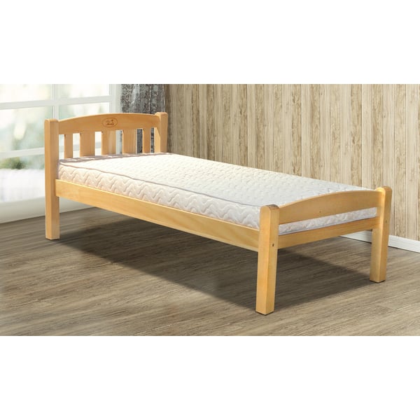 Solid Wood Single Bed Natural Biege