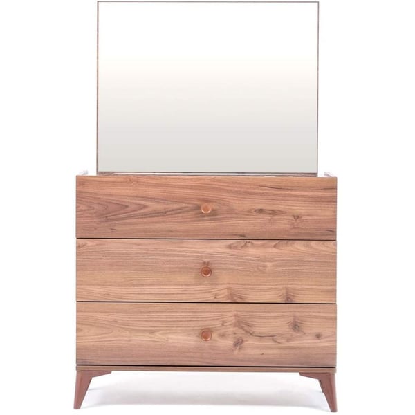 Ruby Beige and Brown Dressing Table with Mirror