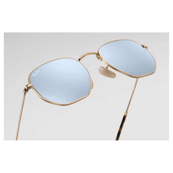 RayBan RB3548N-001/30-54 New Hexagon Gold Unisex Sunglasses RayBan RB3548N-001/30-54 New Hexagon Gold Unisex Sunglasses