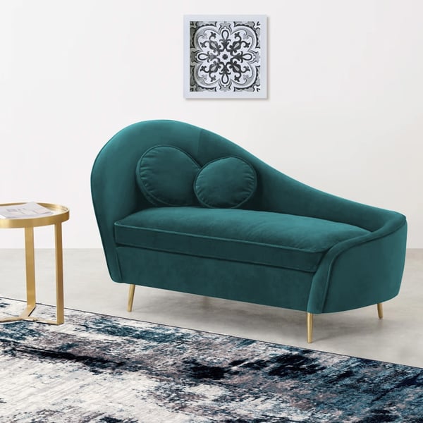 Asghar Furniture - Cooper Velvet Loveseat - Sea Green