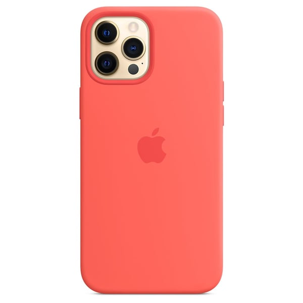 Apple iPhone 12 Pro Max Silicone Case with MagSafe - Pink Citrus Apple iPhone 12 Pro Max Silicone Case with MagSafe - Pink Citrus