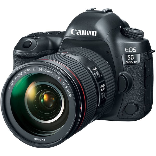 Canon EOS 5D Mark IV DSLR Camera Black With 24-105mm F/4L IS USM Lens