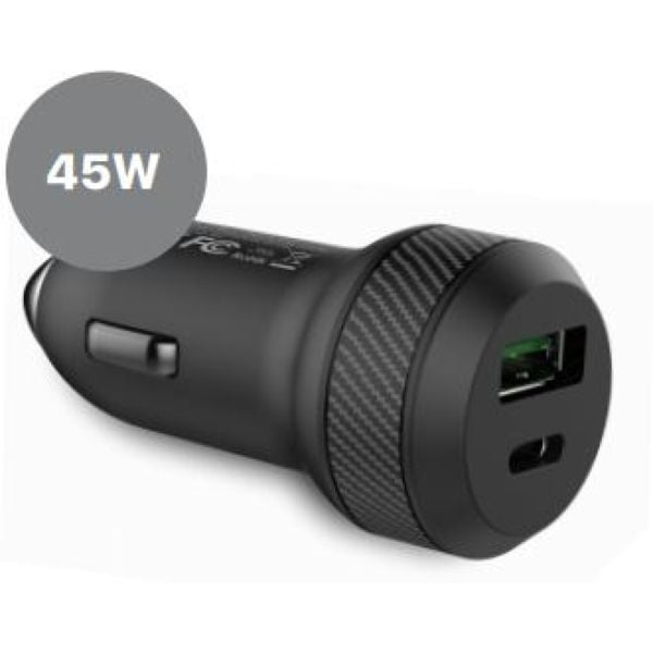 Smart Premium 45Watt Dual Port Fast Car Charger Black Smart Premium 45Watt Dual Port Fast Car Charger Black
