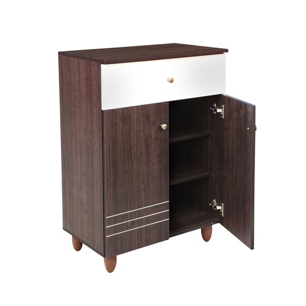 Home Style Category Shoes Cabinet With 2 Doors & 1 Drawer - 60x38x90 Cm