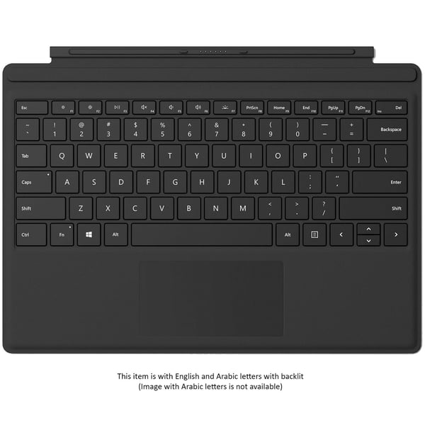 Microsoft Surface Pro Type Cover Keyboard English & Arabic Black