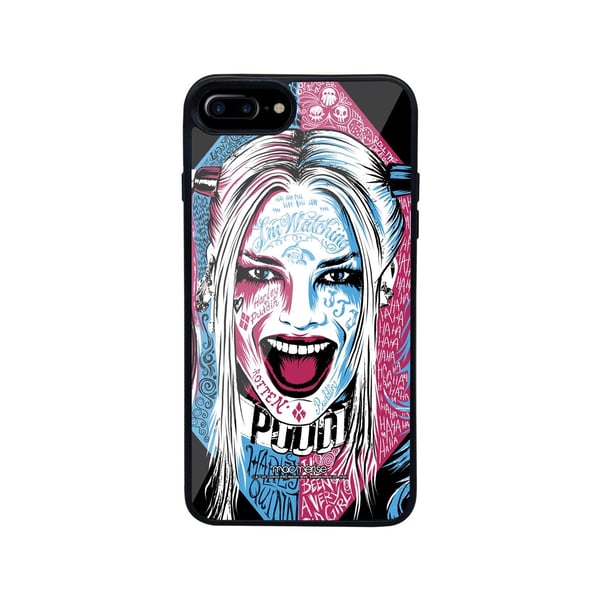 Macmerise Wicked Harley Quinn - Glass Phone Case For Iphone 7 Plus