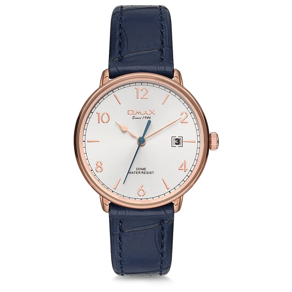 Omax Dome Series Blue Leather Analog Watch For Women DCD002R64I Omax Dome Series Blue Leather Analog Watch For Women DCD002R64I