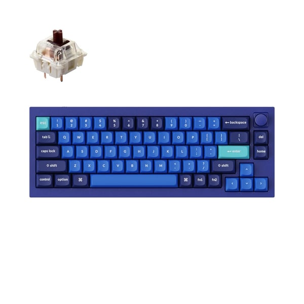 Keychron Q2 Qmk Gateron G-pro Mechanical Keyboard With Knob, Rgb, Brown Switch & Custom Hot-swappable | Ergono Mic Design Gaming Keyboard - Navy Blue Keychron Q2 Qmk Gateron G-pro Mechanical Keyboard With Knob, Rgb, Brown Switch & Custom Hot-swappable | Ergono Mic Design Gaming Keyboard - Navy Blue