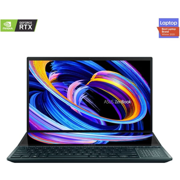 Asus ZenBook Pro Duo 15 OLED UX582LR-H2014T 2-in-1 Laptop - Core i9 2.4 GHz 32GB 1TB 8GB Win10 15.6inch 4K UHD Blue