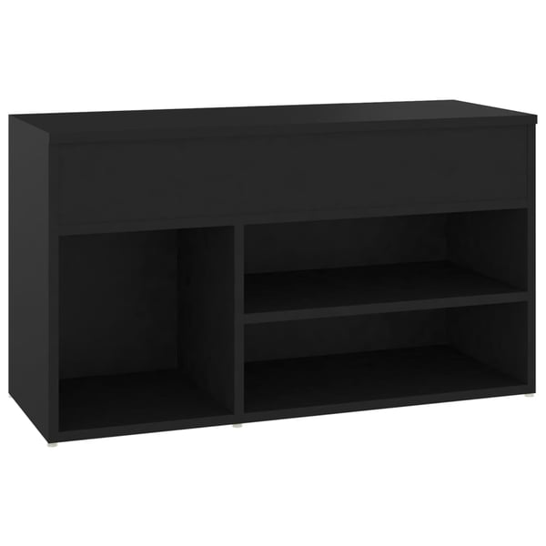 Vidaxl Shoe Bench Black 80x30x45 Cm Engineered Wood Vidaxl Shoe Bench Black 80x30x45 Cm Engineered Wood