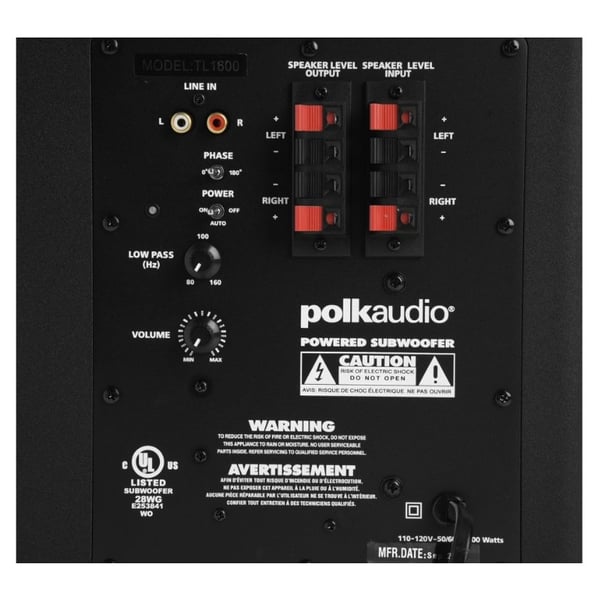 Polk Audio TL1600 with Denon AVRX250BT 5.1 Home Theater System Polk Audio TL1600 with Denon AVRX250BT 5.1 Home Theater System