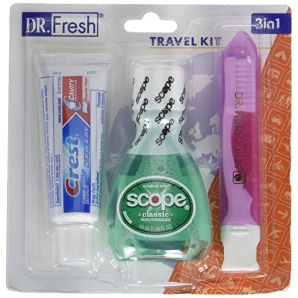 Dr. Fresh Travel Kit 3-In-1 Toothpaste/Scope/Toothbrush