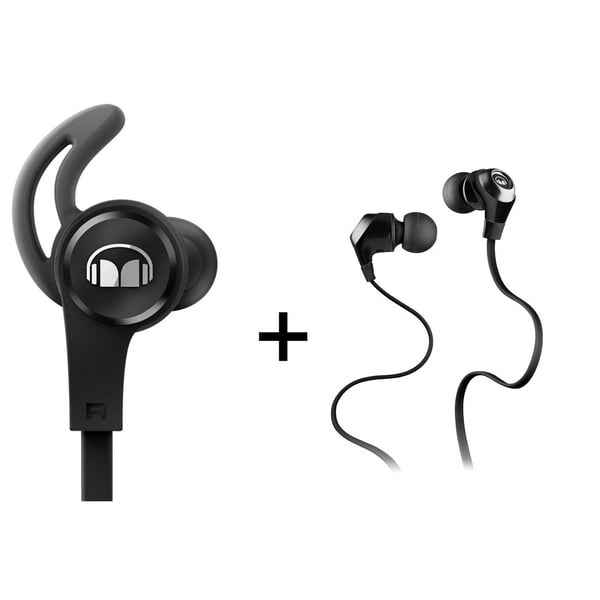 Monster iSport Achieve In-Ear Bluetooth Sport Headphone Black 137089-00 + Monster Elite Earphone