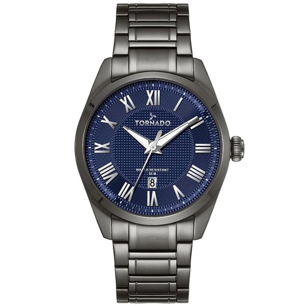 Tornado Men's Analog Navy Blue Dial Watch - T8007-xbxn