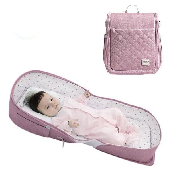 Sunveno Portable Baby Bed & Bag Pink