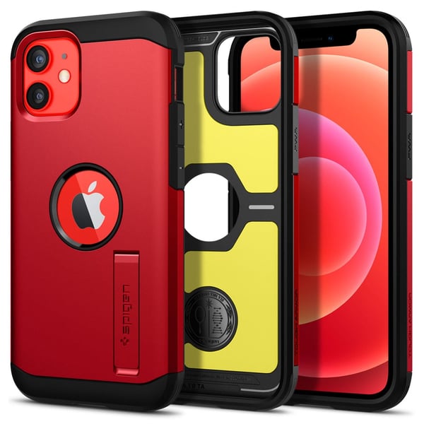 Spigen Tough Armor designed for iPhone 12 Mini case cover with Extreme Impact Foam - Red Spigen Tough Armor designed for iPhone 12 Mini case cover with Extreme Impact Foam - Red
