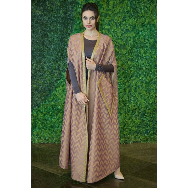 Premium Beaded Embellished Golden Abaya Premium Beaded Embellished Golden Abaya