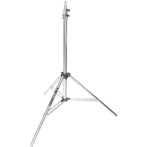 Coopic L-200s Stainless Steel With Black Plastic Light Stand 2m/200cm Portable Multi-functional Photo Video Studio Lighting Photography Stands Tripod