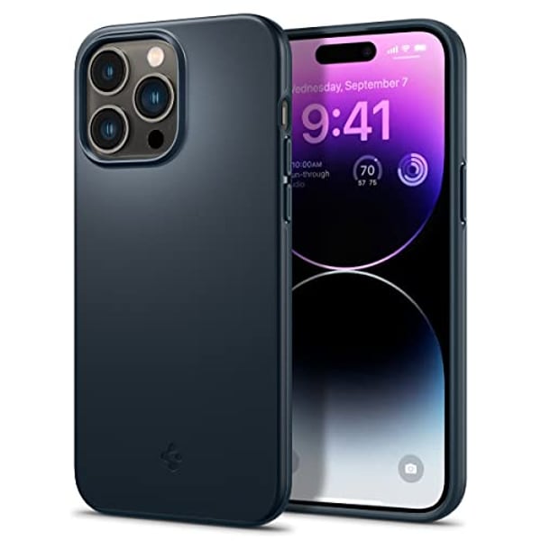 Spigen Thin Fit designed for iPhone 14 Pro Max case cover - Metal Slate