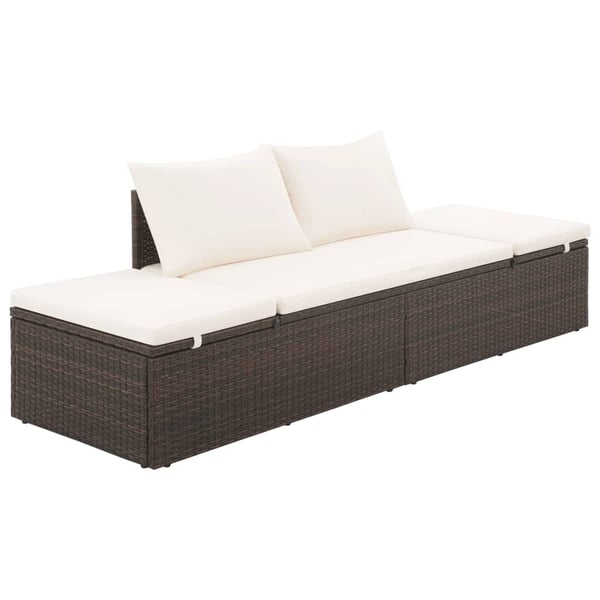 vidaXL Garden Bed Brown 195x60 cm Poly Rattan vidaXL Garden Bed Brown 195x60 cm Poly Rattan