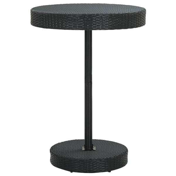 Buy Vidaxl Garden Table Black 75.5×106 Cm Poly Rattan Online In UAE ...