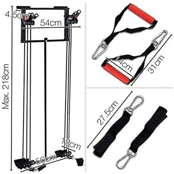ULTIMAX Bodyweight Resistance Training Straps, Adjustable Doorway Stretch Fitness Resistance Kit Extension Strap, Easy Setup Indoor Gym Home, for Full-Body Workout Tower 200