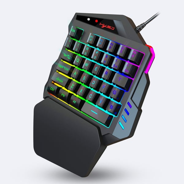 Hxsj V500 35 Keys Colorful Mixed Light Gaming One-handed Keyboard, Built-in Converter, Support For Ps3 / Ps4 Hxsj V500 35 Keys Colorful Mixed Light Gaming One-handed Keyboard, Built-in Converter, Support For Ps3 / Ps4