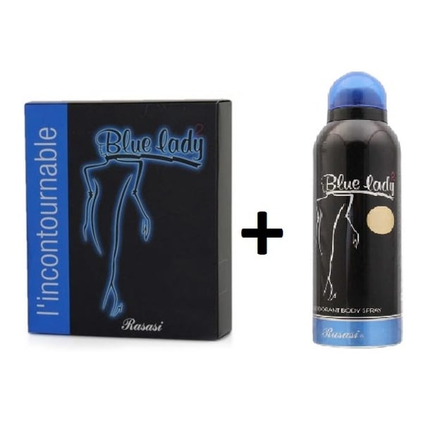 Rasasi Blue Lady 2 + Deo Spray Gift Set For Women