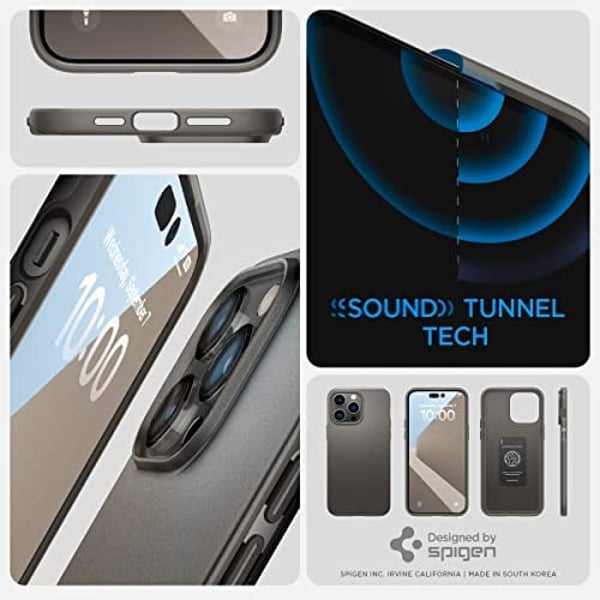 Spigen Thin Fit designed for iPhone 14 Pro Max case cover - Gunmetal